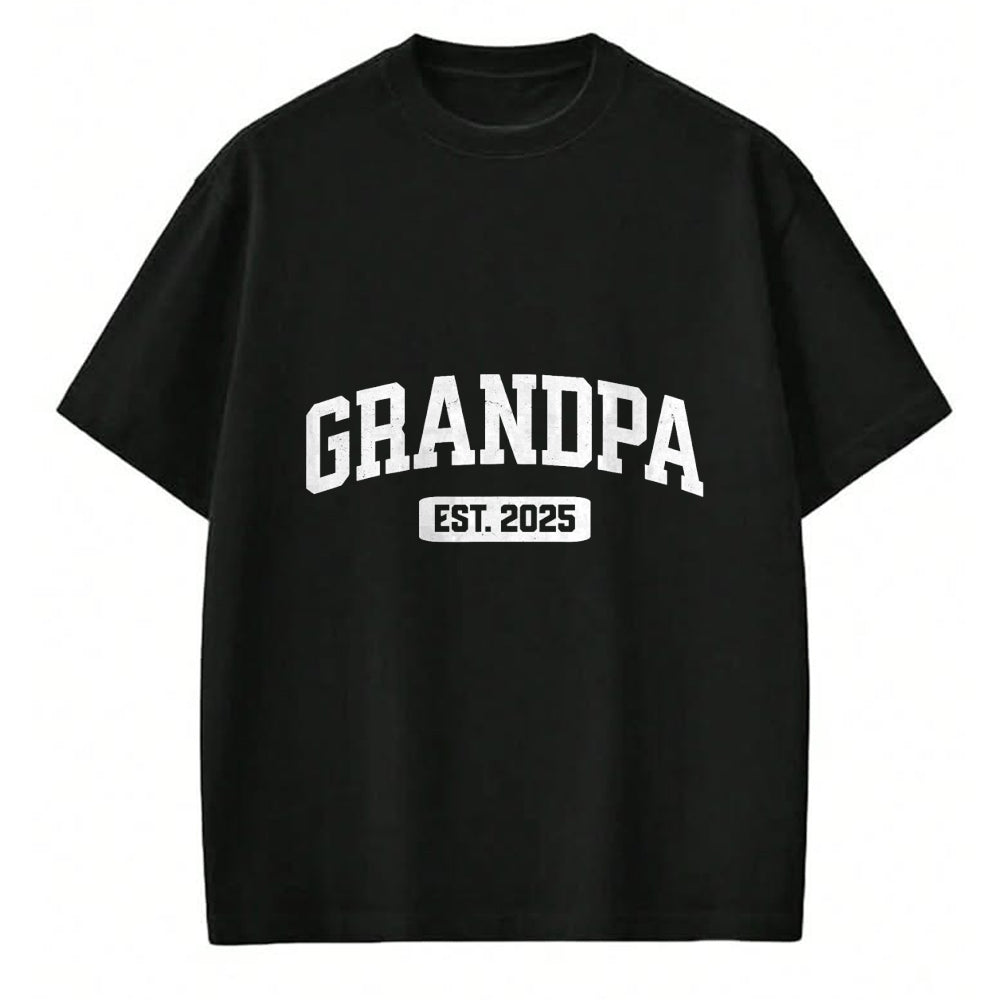 Best Grandpa Shirt, Proud Grandpa Unisex T-Shirt/Hoodie/Sweatshirt HLT00 - Promoted to Grandpa 2025 Grandfather Pregnancy Announcement T-Shirt
