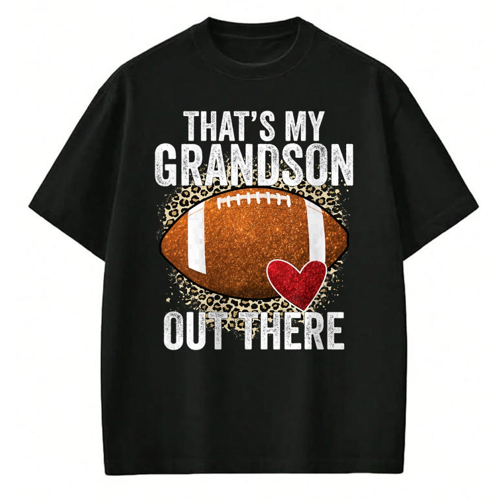 Best Grandma Shirt, Proud Grandma Unisex T-Shirt/Hoodie/Sweatshirt HLT00 - That's My Grandson Out There Football Grandma Grandpa T-Shirt (1)