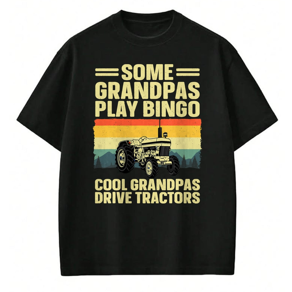 Best Grandpa Shirt, Proud Grandpa Unisex T-Shirt/Hoodie/Sweatshirt HLT00 - Cool Tractor Art For Grandpa Men Farming Farmer Farm Tractor T-Shirt