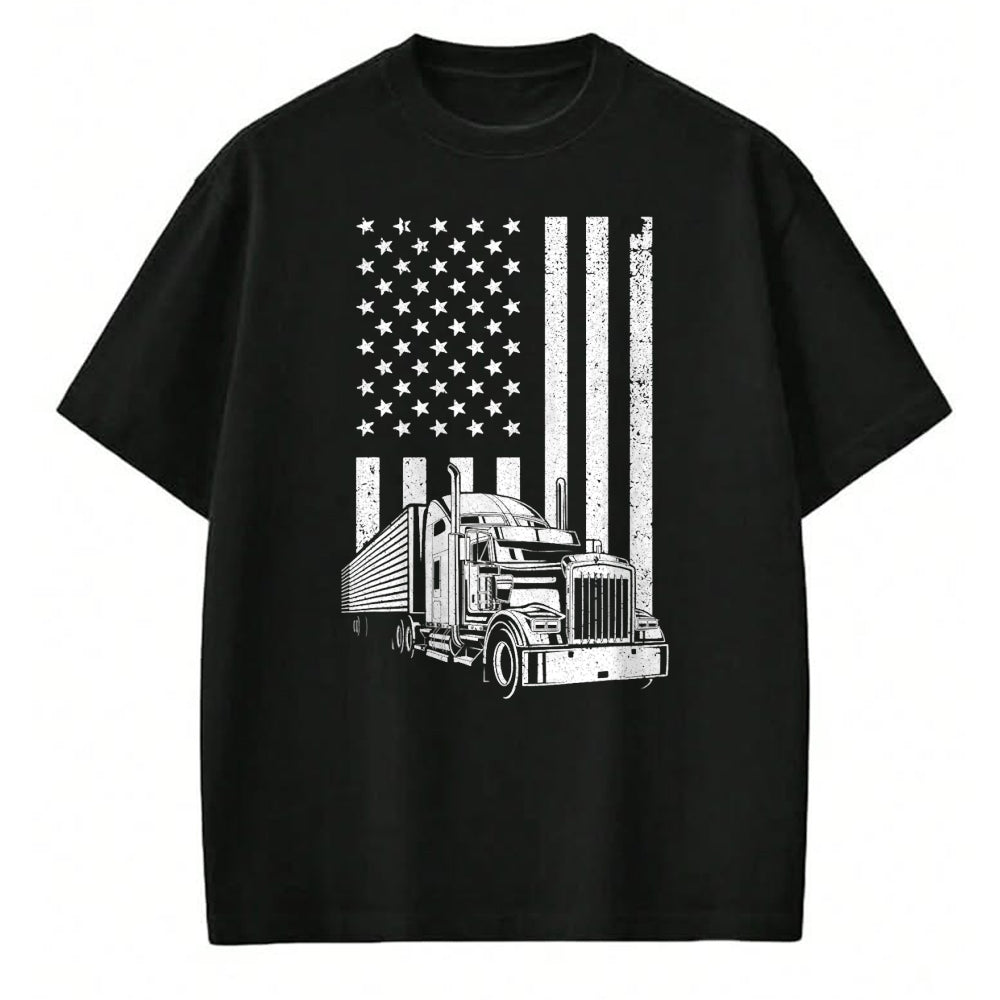 Best Truck Driver Life Shirt, Funny Trucker UnisexT-Shirt/Hoodie/Sweatshirt HLT00 - Cool Trucker For Men Dad Semi Truck Driver US Flag Trucking T-Shirt