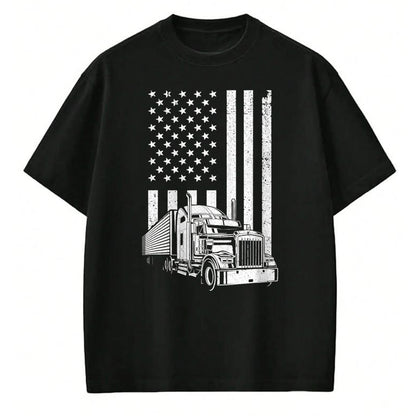 Best Truck Driver Life Shirt, Funny Trucker UnisexT-Shirt/Hoodie/Sweatshirt HLT00 - Cool Trucker For Men Dad Semi Truck Driver US Flag Trucking T-Shirt