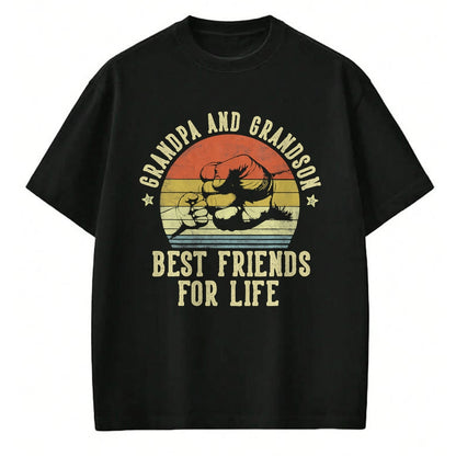 Best Grandpa Shirt, Proud Grandpa Unisex T-Shirt/Hoodie/Sweatshirt HLT00 - Grandpa and Grandson Best Friends for Life Funny Grandpa T-Shirt