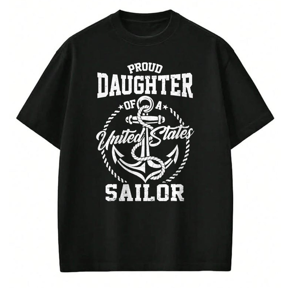 Proud Veteran Shirt, Funny Veteran UnisexT-Shirt/Hoodie/Sweatshirt HLT00 - Proud Daughter of A Sailor US Veteran Family Matching T-Shirt