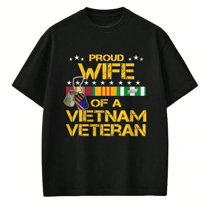 Proud Veteran Shirt, Funny Veteran UnisexT-Shirt/Hoodie/Sweatshirt HLT00 - Proud Wife of A Vietnam Veteran My Husband is A Hero T-Shirt T-Shirt