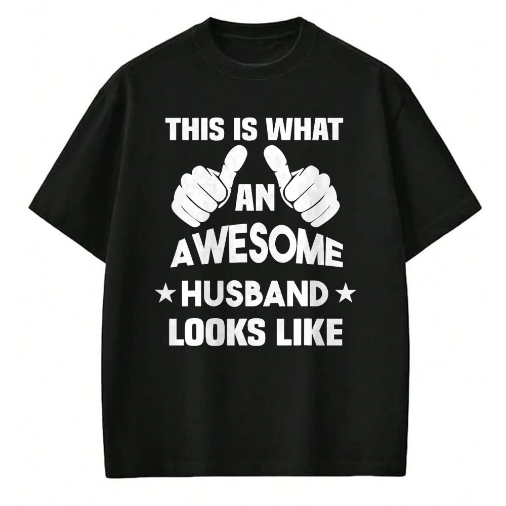 Best Wife Shirt, Wife and Husband Unisex T-Shirt/Hoodie/Sweatshirt HLT00 - This Is What An Awesome Husband Looks Like Gift T-Shirt (1)