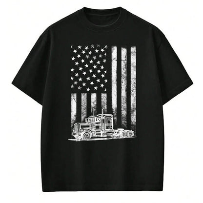 Best Truck Driver Life Shirt, Funny Trucker UnisexT-Shirt/Hoodie/Sweatshirt HLT00 - Truck Driver American Flag Trucker Vintage Men Women Gift T-Shirt Small