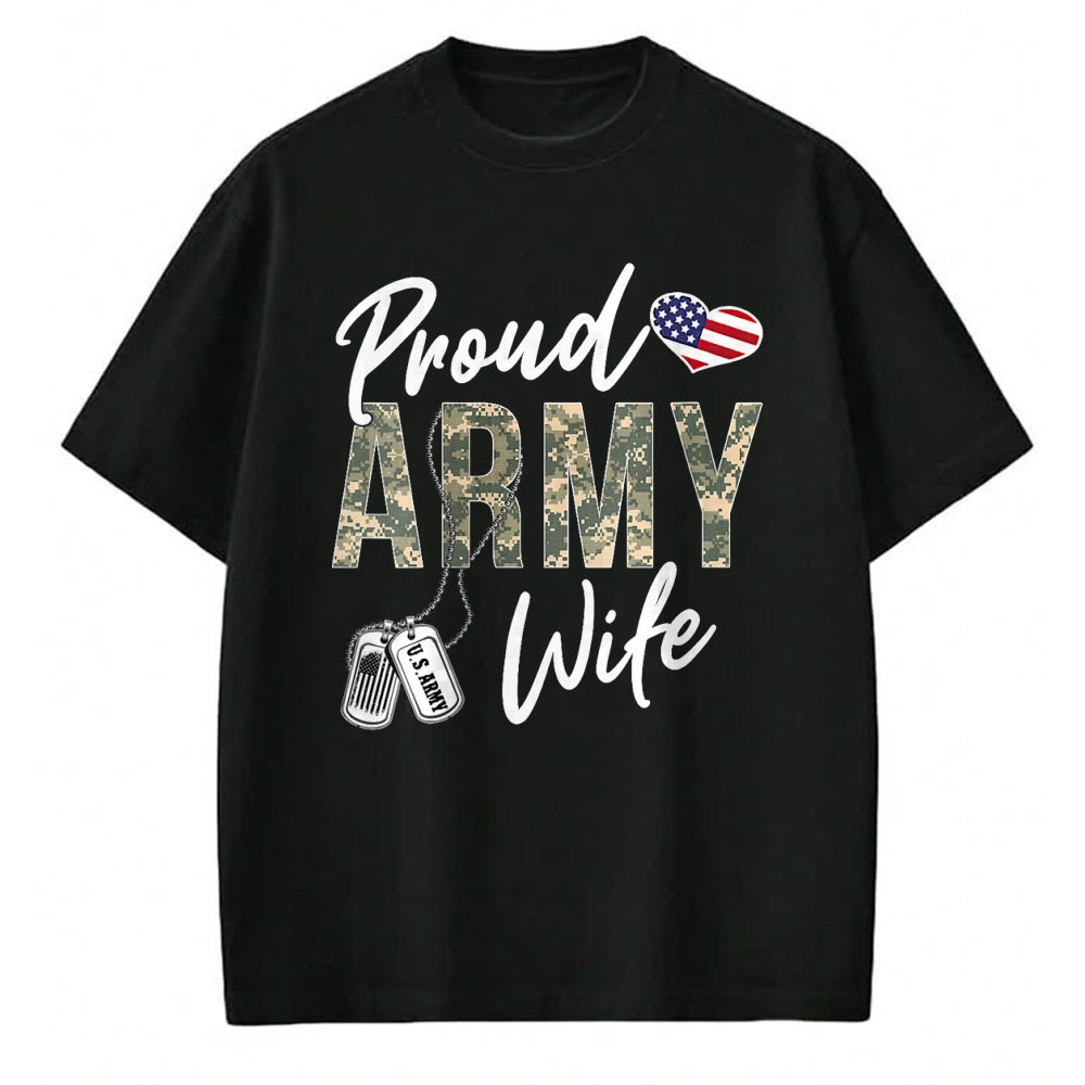 Best Wife Shirt, Wife and Husband Unisex T-Shirt/Hoodie/Sweatshirt HLT00 - Gift for wife T shirt, lucky wife   Womens Proud Army Wife Army Graduation Wife US Army Wife Gifts V