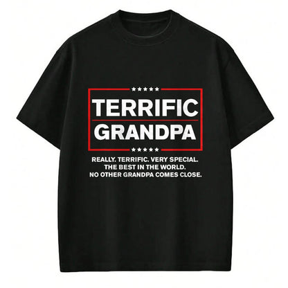 Best Grandpa Shirt, Proud Grandpa Unisex T-Shirt/Hoodie/Sweatshirt HLT00 - Terrific Grandpa - Funny Donald Trump Campaign Style T-Shirt