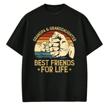 Best Grandpa Shirt, Proud Grandpa Unisex T-Shirt/Hoodie/Sweatshirt HLT00 - Grandpa Granddaughter Matching Family Shirt Fist Bump T-Shirt