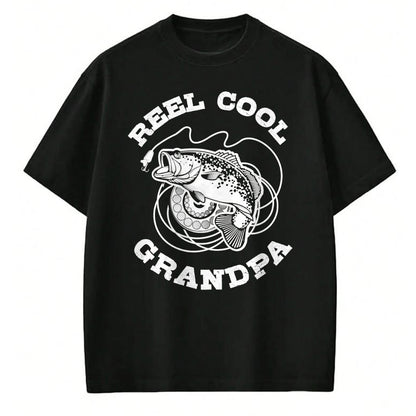 Best Grandpa Shirt, Proud Grandpa Unisex T-Shirt/Hoodie/Sweatshirt HLT00 - Fishing Fish Vintage Reel Cool Grandpa Gift Sweatshirt