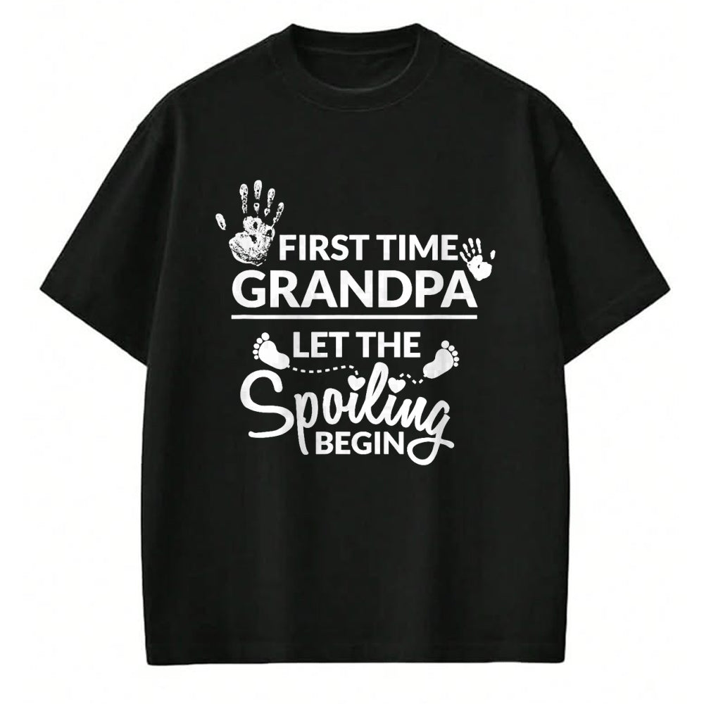 Best Grandpa Shirt, Proud Grandpa Unisex T-Shirt/Hoodie/Sweatshirt HLT00 - New First Time Grandpa Let The Spoiling Begin Gift T-Shirt