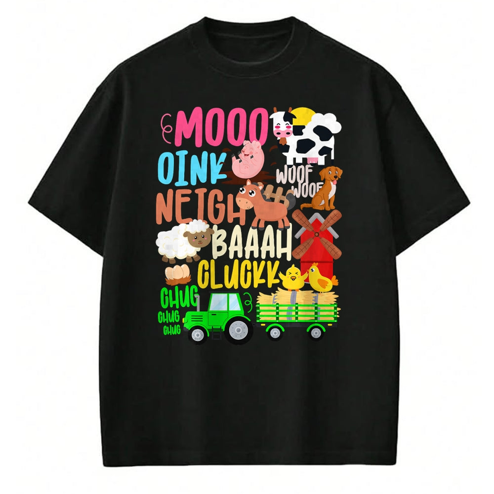 Best Farmer Life Shirt, Funny Farmer UnisexT-Shirt/Hoodie/Sweatshirt HLT00 - Farm Animals Sounds Oink Baa Neigh Cluck Moo Toddler Farmer T-Shirt