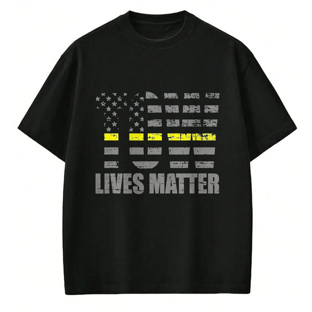 Best Truck Driver Life Shirt, Funny Trucker UnisexT-Shirt/Hoodie/Sweatshirt HLT00 - Tow Lives Matter Thin Yellow Line Tow Truck Driver Shirt T-Shirt, Men, Black, X-Large