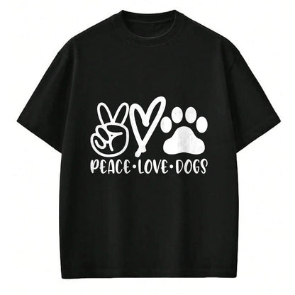 Dog Love Shirt, Dog Lover Gift T-Shirt/Hoodie/Sweatshirt HLT00 - Retro Vintage Peace Love Dog Tshirt Funny Dog Lover Gifts T-Shirt