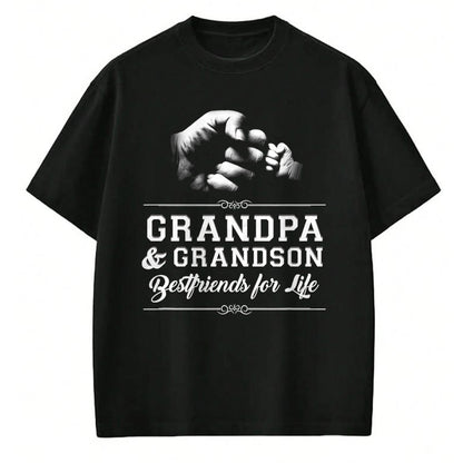 Best Grandpa Shirt, Proud Grandpa Unisex T-Shirt/Hoodie/Sweatshirt HLT00 - Grandfather Grandson Friends Fist Bump Shirt Grandpa Grandad T-Shirt