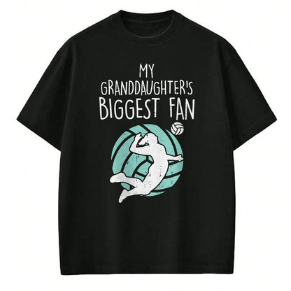 Best Grandpa Shirt, Proud Grandpa Unisex T-Shirt/Hoodie/Sweatshirt HLT00 - Granddaughters Biggest Fan Volleyball Family Grandma Grandpa T-Shirt