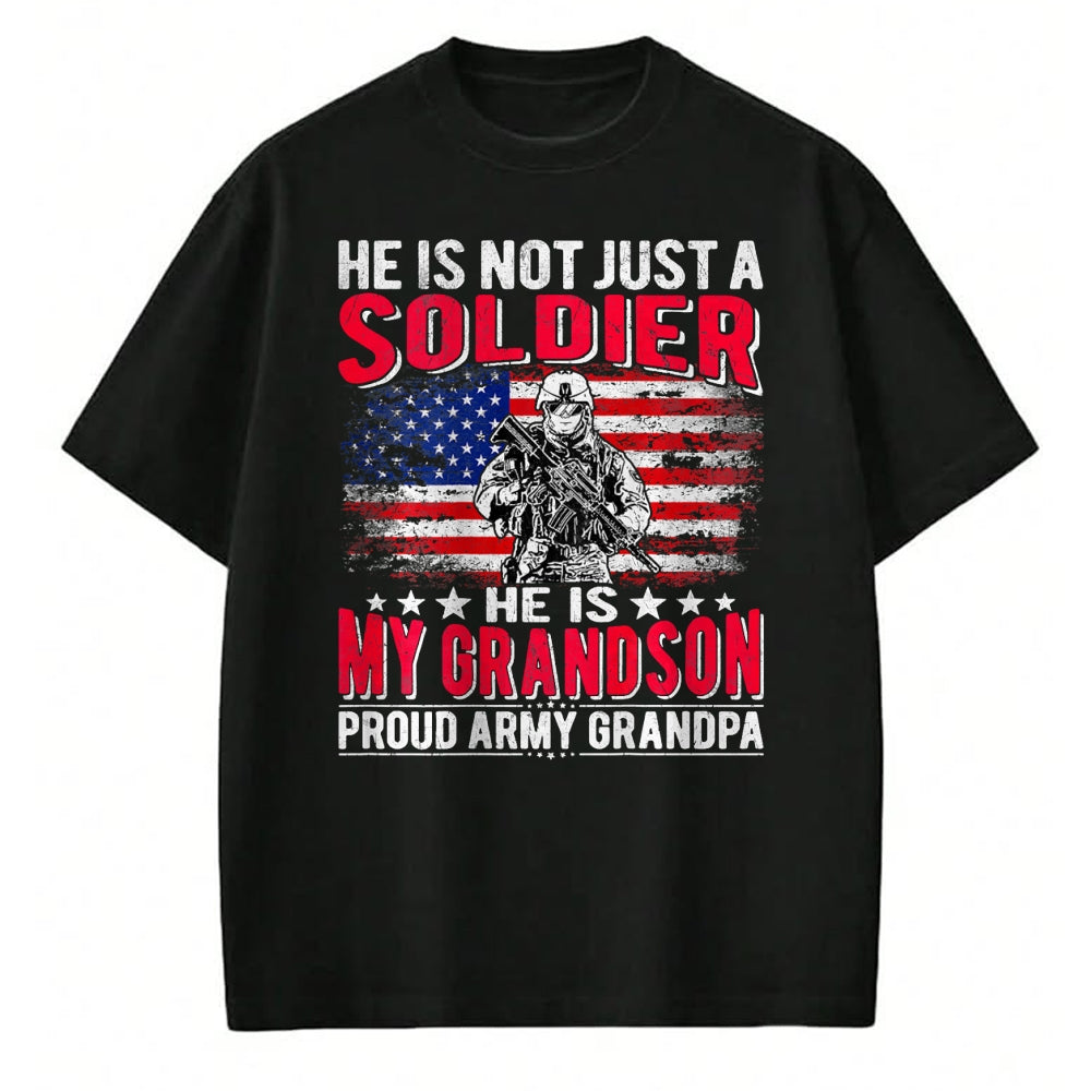 Best Grandpa Shirt, Proud Grandpa Unisex T-Shirt/Hoodie/Sweatshirt HLT00 - My Grandson Is A Soldier Hero Proud Army Grandpa Grandfather T-Shirt