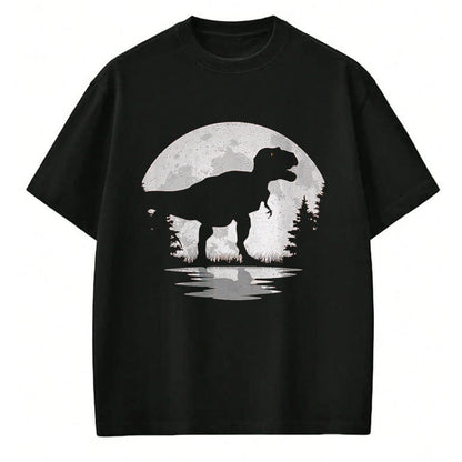 Best Dinosaur Lover Shirt, Funny Dinosaur UnisexT-Shirt/Hoodie/Sweatshirt HLT00 - Dinosaur Moon Vintage T-Rex Dino Lover Men Women Kids T-Shirt, Men, Black, 3X-Large
