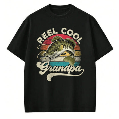 Best Grandpa Shirt, Proud Grandpa Unisex T-Shirt/Hoodie/Sweatshirt HLT00 - Reel Cool Grandpa Fishing Vintage Retro Father's Day Men Dad T-Shirt