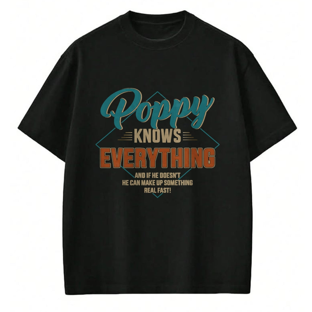 Best Grandpa Shirt, Proud Grandpa Unisex T-Shirt/Hoodie/Sweatshirt HLT00 - Funny poppy knows everything for grandpa and father's day T-Shirt (1)