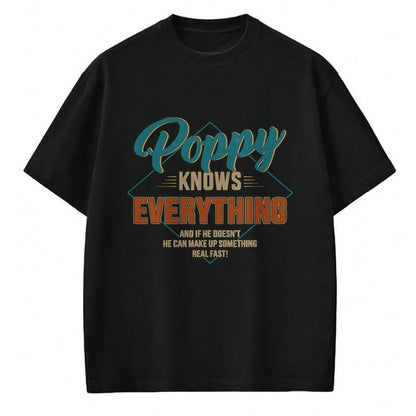 Best Grandpa Shirt, Proud Grandpa Unisex T-Shirt/Hoodie/Sweatshirt HLT00 - Funny poppy knows everything for grandpa and father's day T-Shirt (1)