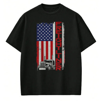 Best Truck Driver Life Shirt, Funny Trucker UnisexT-Shirt/Hoodie/Sweatshirt HLT00 - Trucker Truck Driver Halloween Pun Vintage USA American Flag T-Shirt