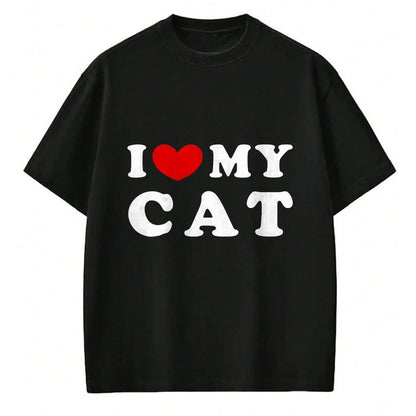 Cat Love Shirt, Funny Cat Lover Gift UnisexT-Shirt/Hoodie/Sweatshirt HLT00 - I Love My Cat, I Heart My Cat T-Shirt, Men, Pink Heather, X-Large