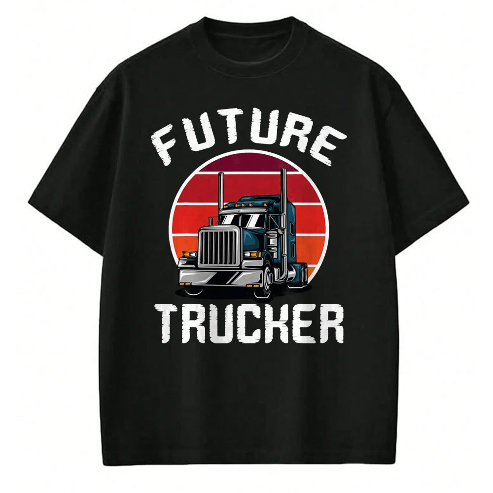 Best Truck Driver Life Shirt, Funny Trucker UnisexT-Shirt/Hoodie/Sweatshirt HLT00 - Future Trucker Truck Driver Semi Kids Son Daughter Clothing T-Shirt