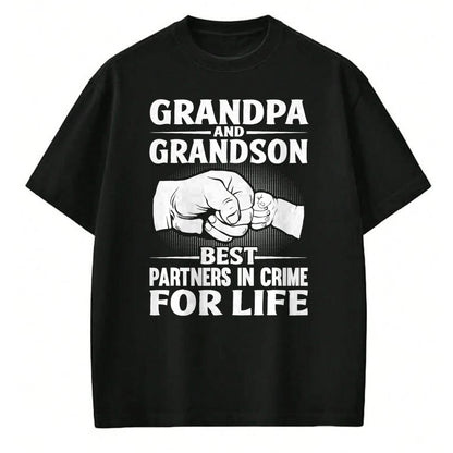 Best Grandpa Shirt, Proud Grandpa Unisex T-Shirt/Hoodie/Sweatshirt HLT00 - Grandpa and GrandSon Best Partners in Crime For Life