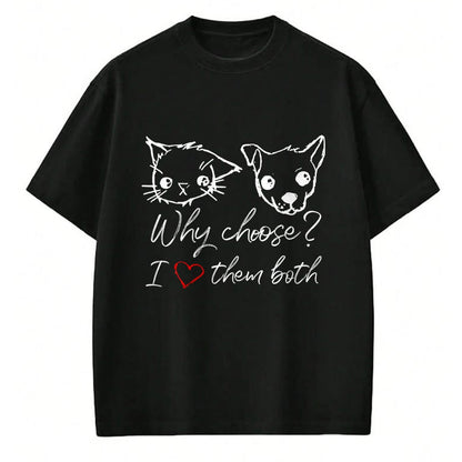 Dog Love Shirt, Dog Lover Gift T-Shirt/Hoodie/Sweatshirt HLT00 - Cat and Dog Lover I Love Puppies and Kittens T-Shirt