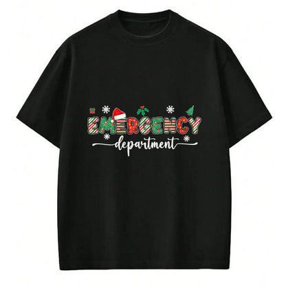 Funny Nurse Shirt, Nurse Unisex T-Shirt/Hoodie/Sweatshirt HLT00 - Groovy Emergency Department Christmas Santa ER Crew Nurse T-Shirt