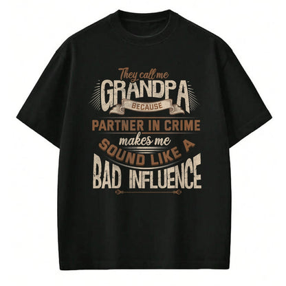 Best Grandpa Shirt, Proud Grandpa Unisex T-Shirt/Hoodie/Sweatshirt HLT00 - Funny Grandpa, Partner in Crime Phrase, Granddad Humor T-Shirt (1)