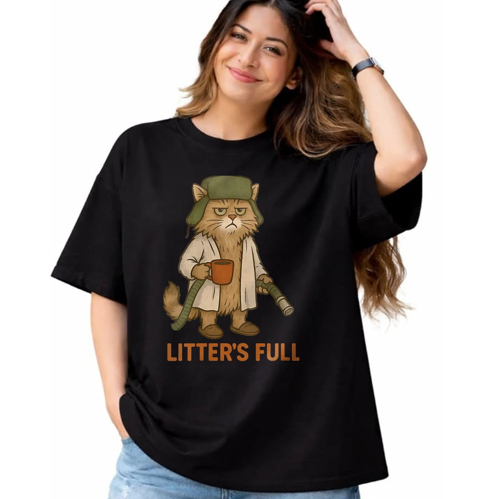 Cat Love Shirt, Funny Cat Lover Gift UnisexT-Shirt/Hoodie/Sweatshirt HLT00 - Women_s Litter_s Full Cat V-Neck T-Shirt