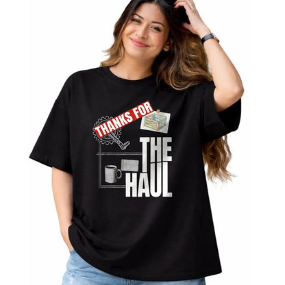 Best Truck Driver Life Shirt, Funny Trucker UnisexT-Shirt/Hoodie/Sweatshirt HLT00 - Thanks For The Haul Patriotic Truck Driver Appreciation Week T-Shirt, Men, Black, X-Large