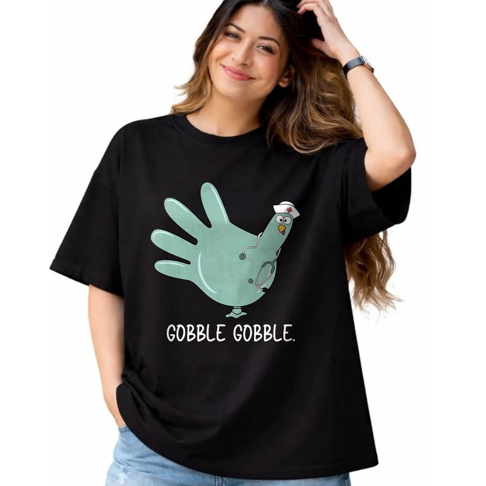 Funny Nurse Shirt, Nurse Unisex T-Shirt/Hoodie/Sweatshirt HLT00 - Turkey Glove Nurse Thanksgiving T-Shirt