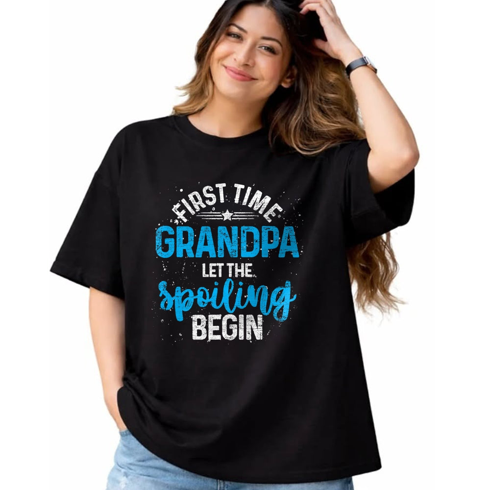 Best Grandpa Shirt, Proud Grandpa Unisex T-Shirt/Hoodie/Sweatshirt HLT00 - First Time Grandpa Let The Spoiling Begin Future Grandpa T-Shirt