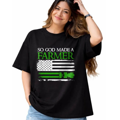 Best Farmer Life Shirt, Funny Farmer UnisexT-Shirt/Hoodie/Sweatshirt HLT00 - So God Made A Farmer, Farming Farmer T-Shirt