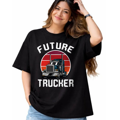 Best Truck Driver Life Shirt, Funny Trucker UnisexT-Shirt/Hoodie/Sweatshirt HLT00 - Future Trucker Truck Driver Semi Kids Son Daughter Clothing T-Shirt