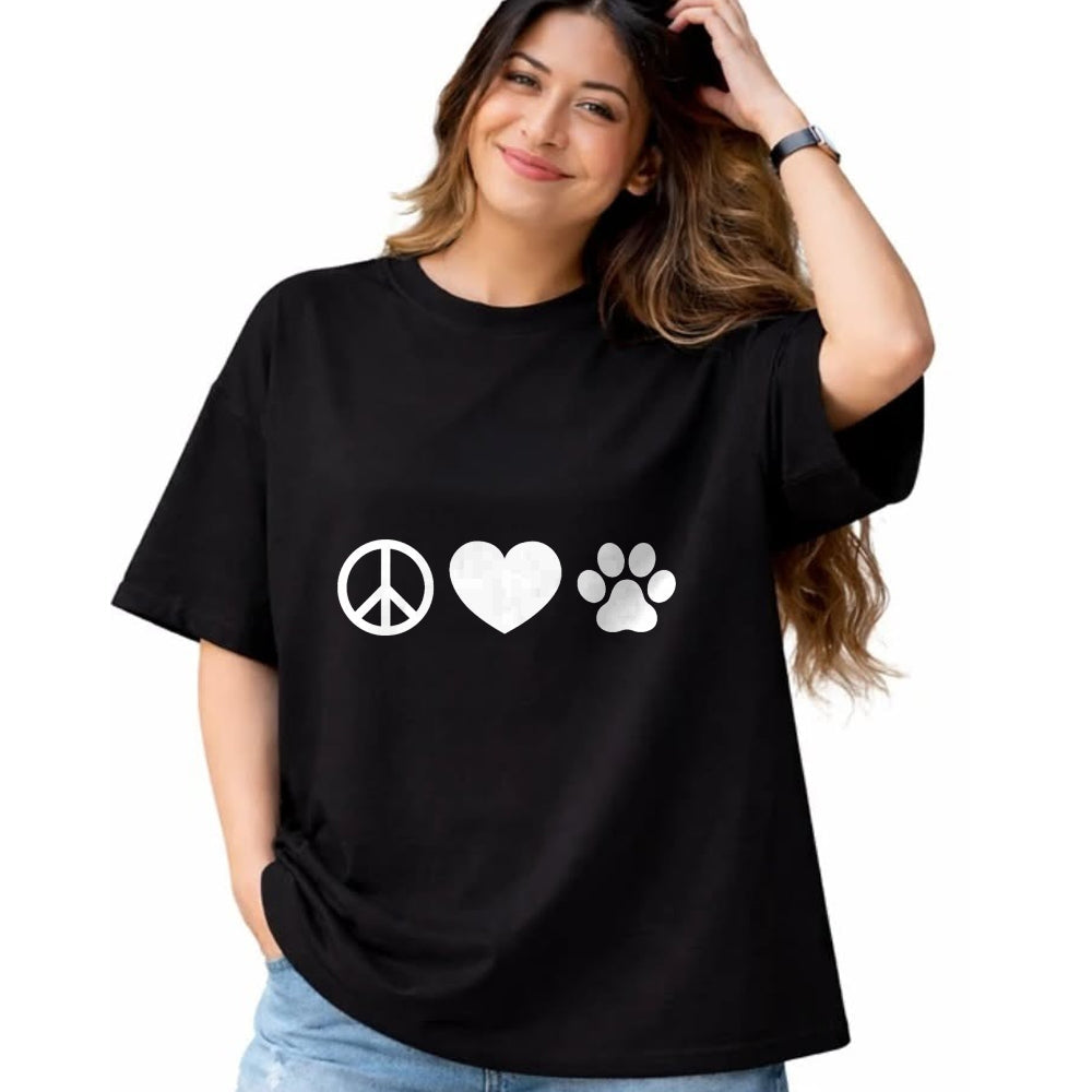 Dog Love Shirt, Dog Lover Gift T-Shirt/Hoodie/Sweatshirt HLT00 - Peace, Love and Dogs T Shirt T-Shirt
