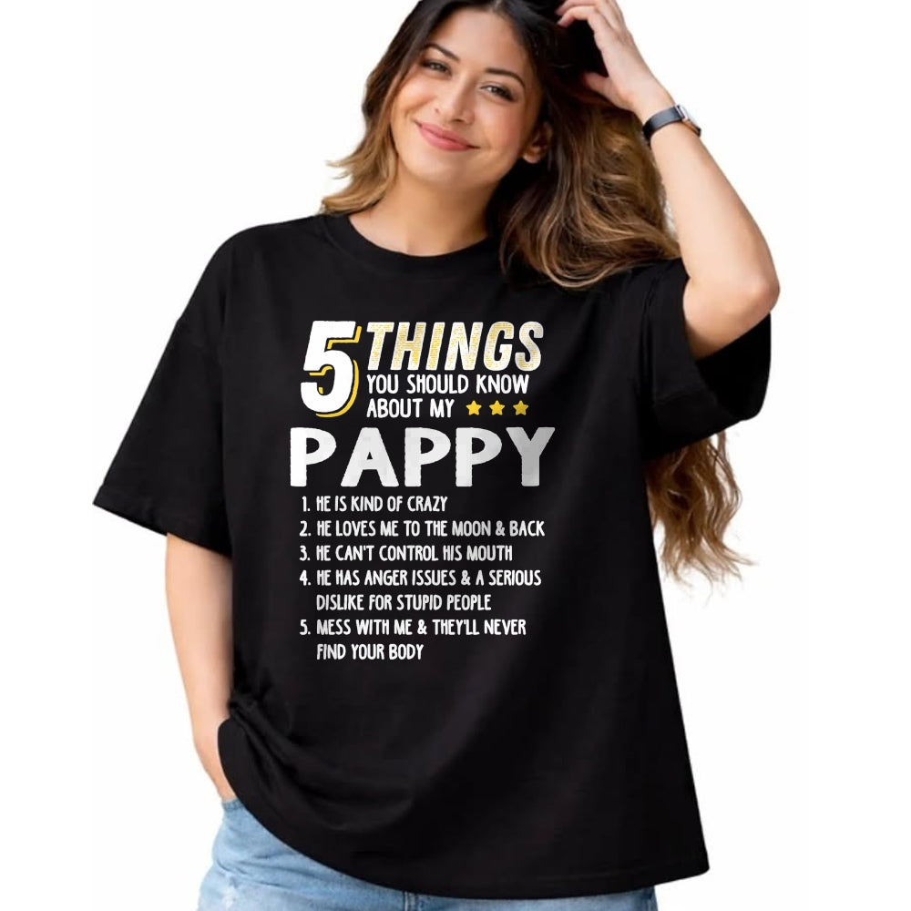 Best Grandpa Shirt, Proud Grandpa Unisex T-Shirt/Hoodie/Sweatshirt HLT00 - Funny 5 Things Grandpa Pappy Shirt Crazy Gift Idea T-Shirt