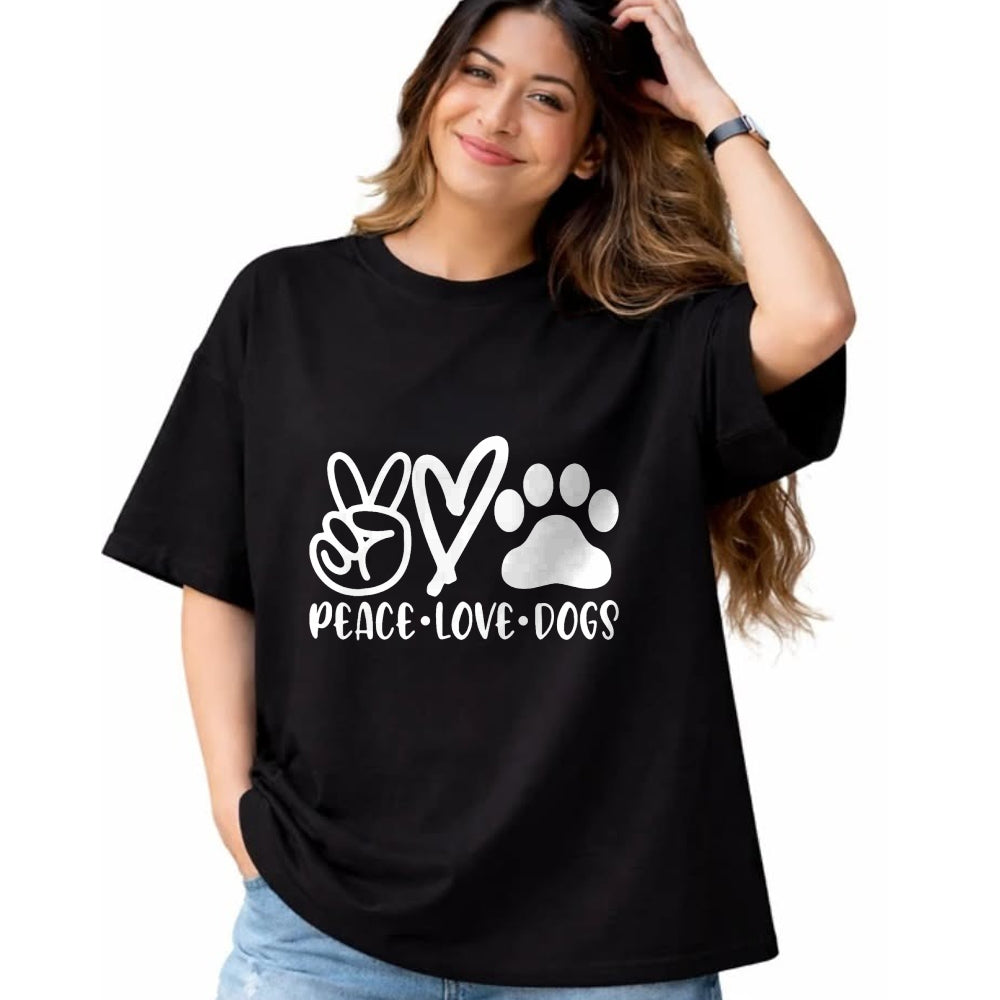 Dog Love Shirt, Dog Lover Gift T-Shirt/Hoodie/Sweatshirt HLT00 - Retro Vintage Peace Love Dog Tshirt Funny Dog Lover Gifts T-Shirt