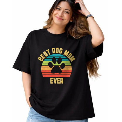 Dog Love Shirt, Dog Lover Gift T-Shirt/Hoodie/Sweatshirt HLT00 - Vintage Dog Mom Shirt Mother Loves Dogs Mama Colorful Design T-Shirt