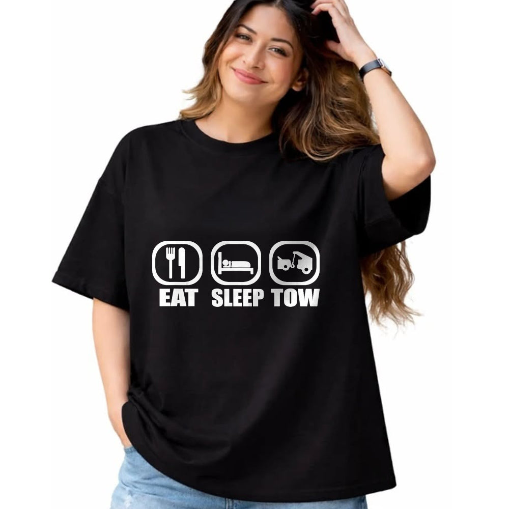 Best Truck Driver Life Shirt, Funny Trucker UnisexT-Shirt/Hoodie/Sweatshirt HLT00 - Eat Sleep Tow Tow Truck Driver Funny Towing Wrecker T-Shirt