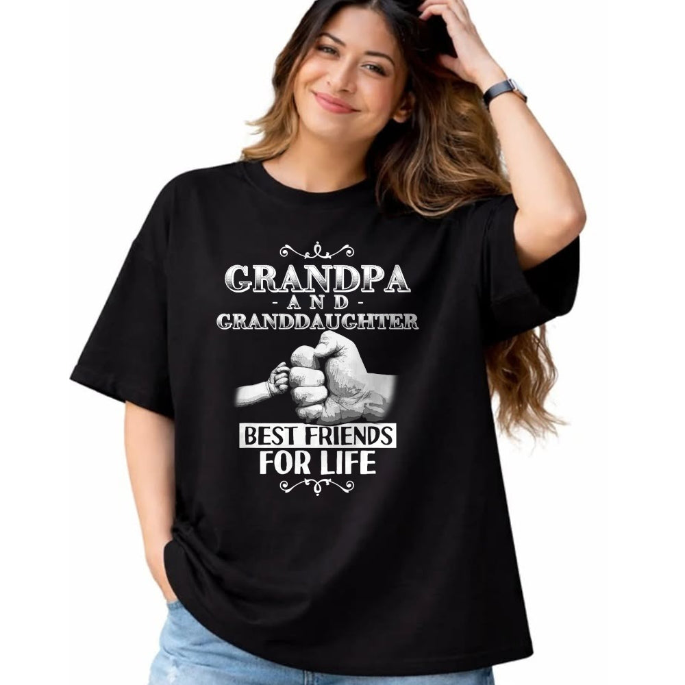 Best Grandpa Shirt, Proud Grandpa Unisex T-Shirt/Hoodie/Sweatshirt HLT00 - Grandpa and Granddaughter Best Friends For Life Matching T-Shirt T-Shirt (1)