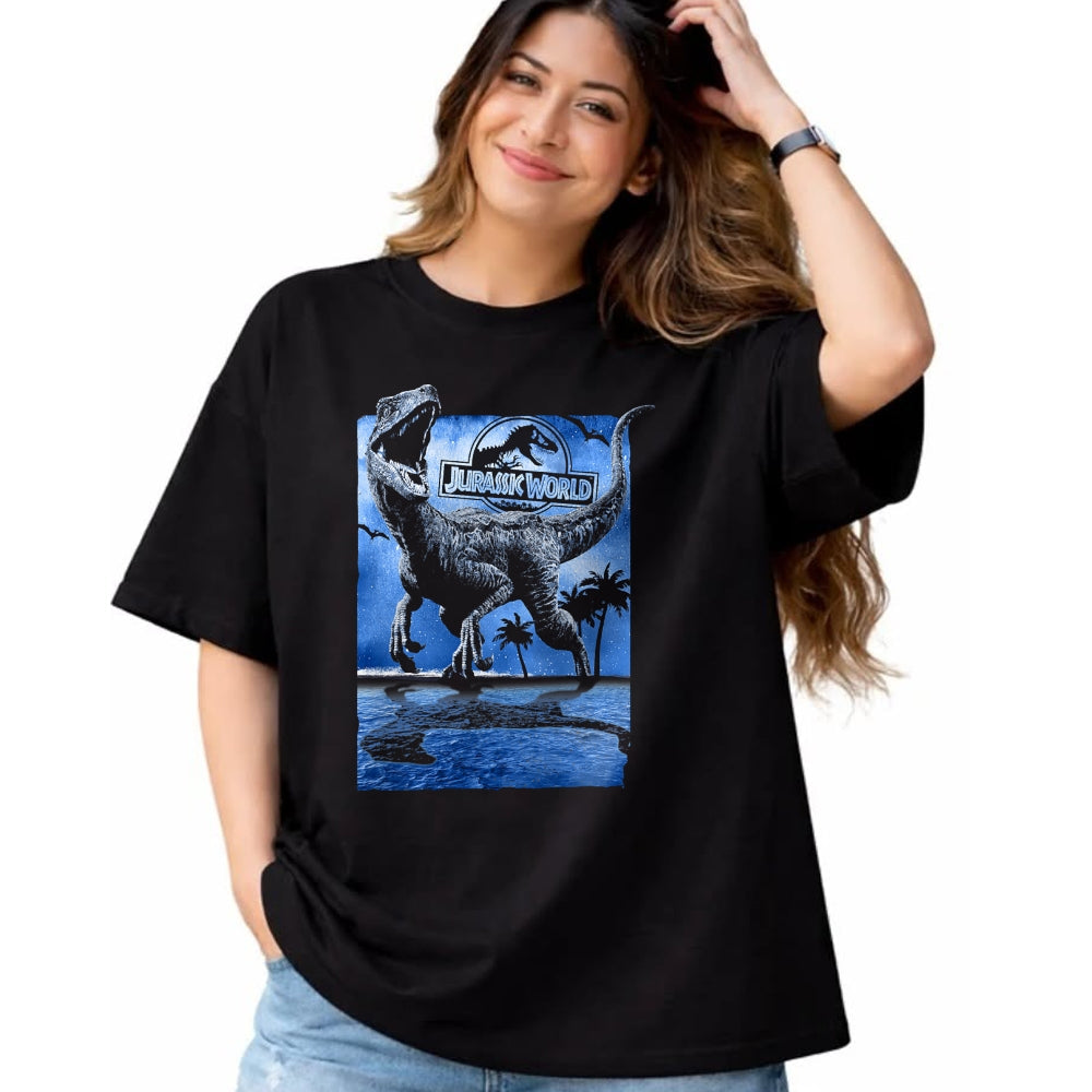 Best Dinosaur Lover Shirt, Funny Dinosaur UnisexT-Shirt/Hoodie/Sweatshirt HLT00 - Jurassic World Raptor Moon Light Logo Graphic T-Shirt T-Shirt