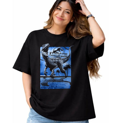 Best Dinosaur Lover Shirt, Funny Dinosaur UnisexT-Shirt/Hoodie/Sweatshirt HLT00 - Jurassic World Raptor Moon Light Logo Graphic T-Shirt T-Shirt