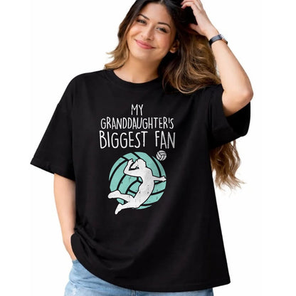 Best Grandpa Shirt, Proud Grandpa Unisex T-Shirt/Hoodie/Sweatshirt HLT00 - Granddaughters Biggest Fan Volleyball Family Grandma Grandpa T-Shirt