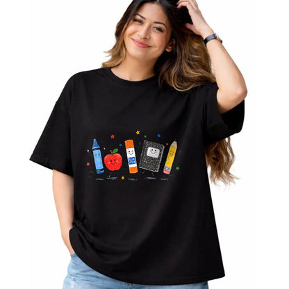 Best Teacher Shirt, Funny Teacher UnisexT-Shirt/Hoodie/Sweatshirt HLT00 - Cute School Supplies Back to School Teacher Student Doodle T-Shirt