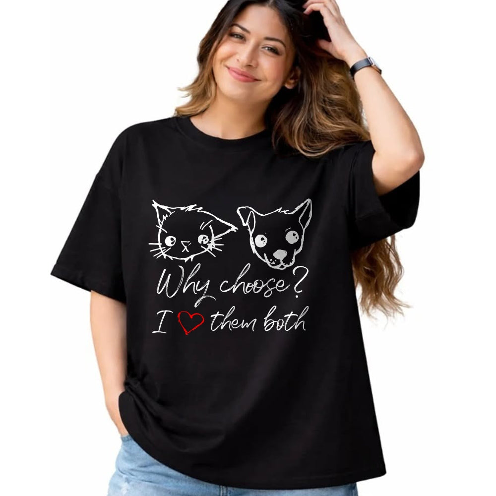 Cat Love Shirt, Funny Cat Lover Gift UnisexT-Shirt/Hoodie/Sweatshirt HLT00 - Cat and Dog Lover I Love Puppies and Kittens T-Shirt (1)