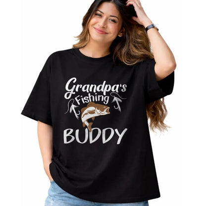 Best Grandpa Shirt, Proud Grandpa Unisex T-Shirt/Hoodie/Sweatshirt HLT00 - Grandpa's Fishing Buddy Grandson Granddaughter T-Shirt